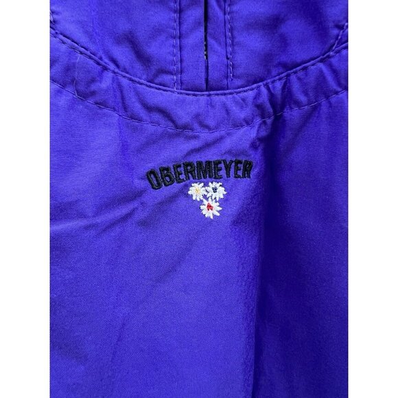 Vintage 90s Obermeyer Scarlett purple floral embroidered ski jacket alpine S - Picture 7 of 16